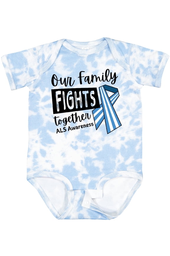 Our Family Fights Together ALS Awareness Boys or Girls Baby Bodysuit