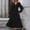 *Black, variant on U Women's Summer V-Neck Long Sleeve Maxi Dresses, Empire Waist Dress Lantern Sleeve Ruched Side Slit Elegant Maxi Dress Dark Blue,Womens Plus S
