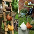 thumbnail image 3 of Plug In Resin Chicken Sitting On Fence Resin Chicken Figure For Fences Or Any Flat Surface Housewarming Gift Chicken Fence, 3 of 5