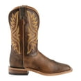 thumbnail image 2 of Tony Lama Men's Worn Goat Leather Americana Western Boot Broad Square Toe Tan 11 D(M) US, 2 of 7