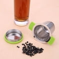 thumbnail image 3 of Infusor De Coladores De Té De Acero Inoxidable, Filtro De Té De Hojas Sueltas (Verde), 3 of 8