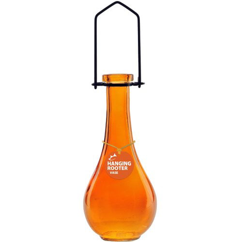Hanging Teardrop Rooter Vase Couronne Orange 