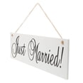 thumbnail image 3 of Masteelf Wooden Hanging Decoration JUST MARRIED Sign for Weddings (White), 3 of 10