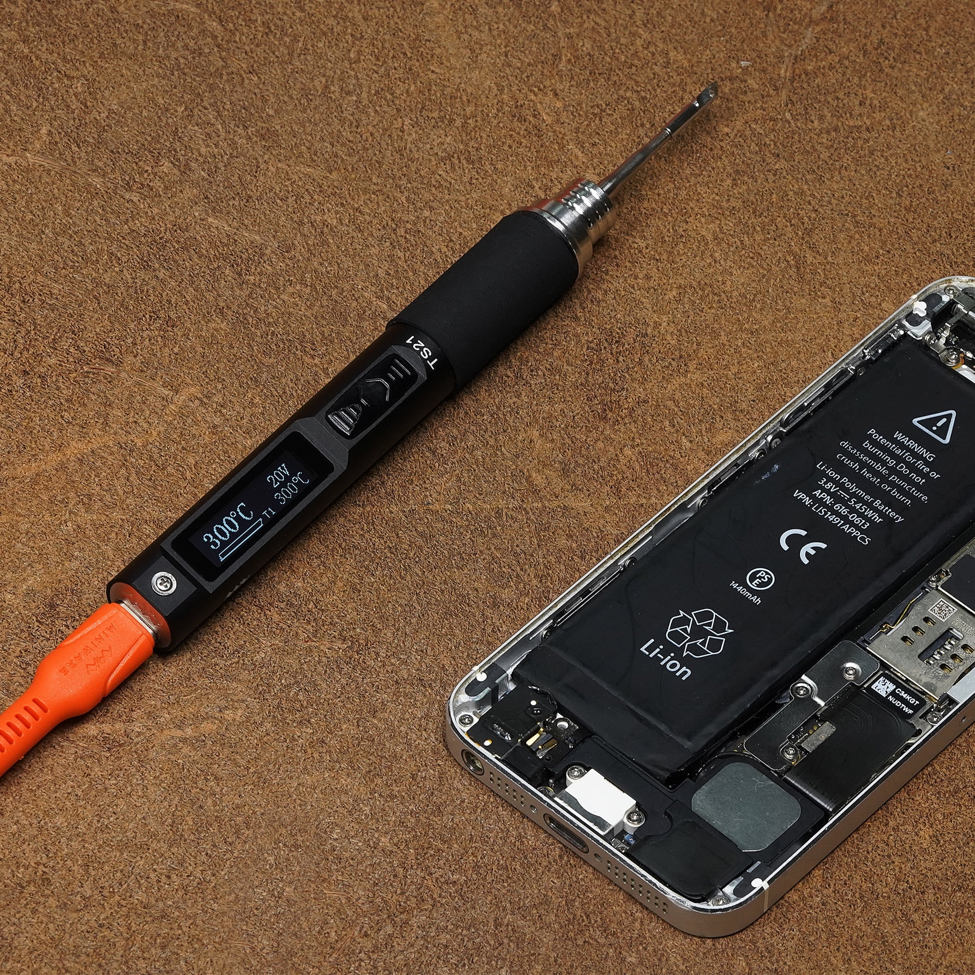 TS21 Smart Digital Soldering Iron Kit with Precision Temp Control & Portable Design, Equipped with 65W Power Supply, for Electronics Repair, DIY, Hobbyists