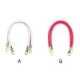 thumbnail image 3 of Justharion 2 Pieces PU Leather Handbag Braided Rope Bag Detachable Straps with Snap Buckle Handles Attachments Bands DIY Accessory 60cm White 1Set, 3 of 6
