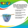 thumbnail image 7 of Bowl Bop Blue Dragons Japanese Dinnerware Set | 16-Ounce Ramen Bowl, Chopsticks, 7 of 7