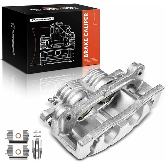A-Premium Disc Brake Caliper Assembly with Bracket Compatible with Select Buick, Chevrolet, GMC, Isuzu & Saab Models - Rainier, SSR, Trailblazer, Envoy XL XUV, Ascender, 9-7x - Front Left Driver Side