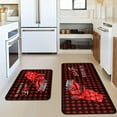thumbnail image 5 of Faptoena Kitchen Rugs and Mats Sets of 2,Valentine''s Day Kitchen Rugs Red Truck Love Heart Buffalo Plaid Decoration Non-Slip Rugs,Rubber Backing Waterproof Floor Mat,17x30+17x48inch, 5 of 6