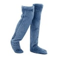 thumbnail image 1 of Calcetines peludos por encima de la rodilla, calcetines tipo pantuflas, calcetines cálidos para dormir en casa en invierno, calcetines hasta el muslo Longitud de pierna 55cm, 1 of 9
