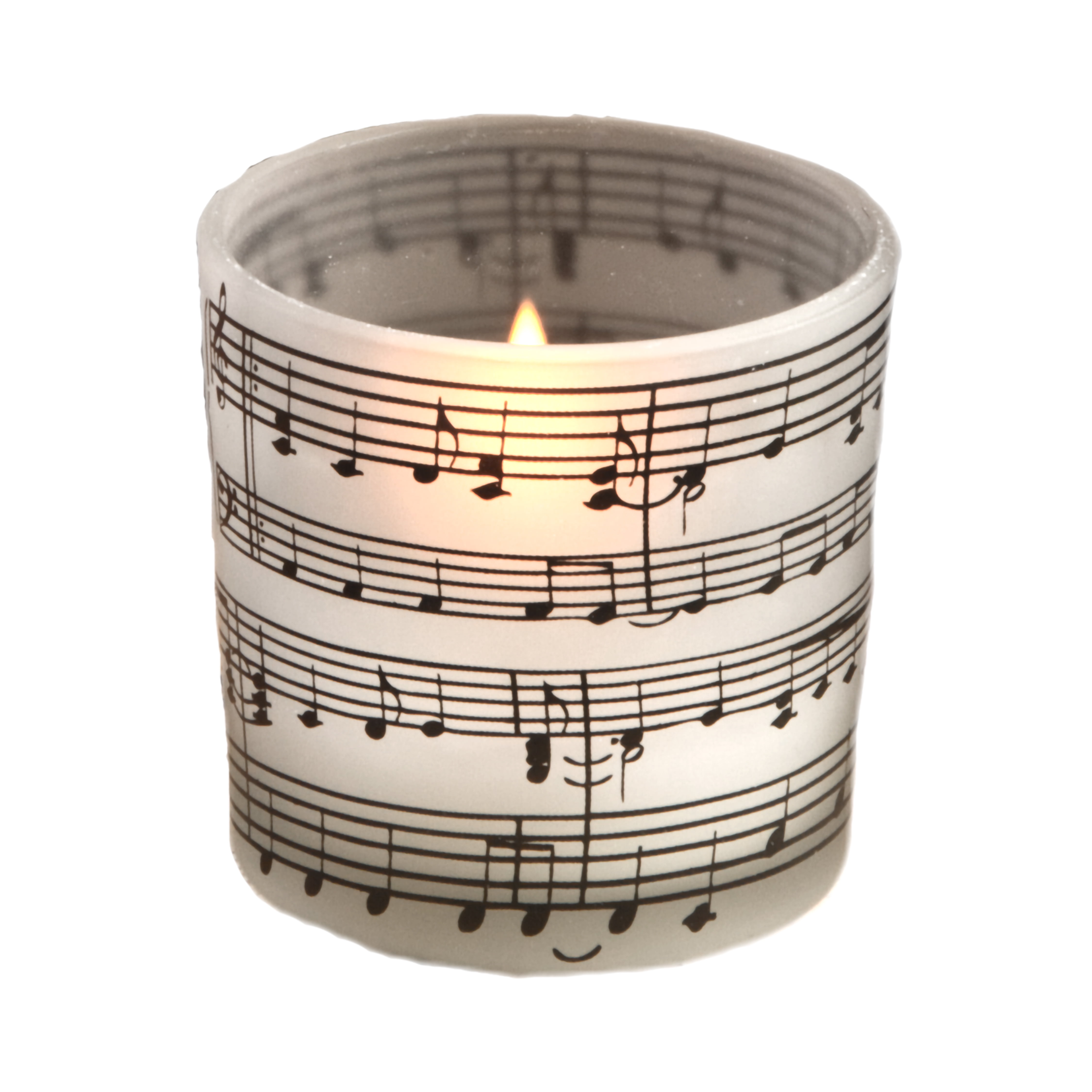 FASHIONCRAFT 5471 Musical Note Design Candles, Frosted Glass Candle