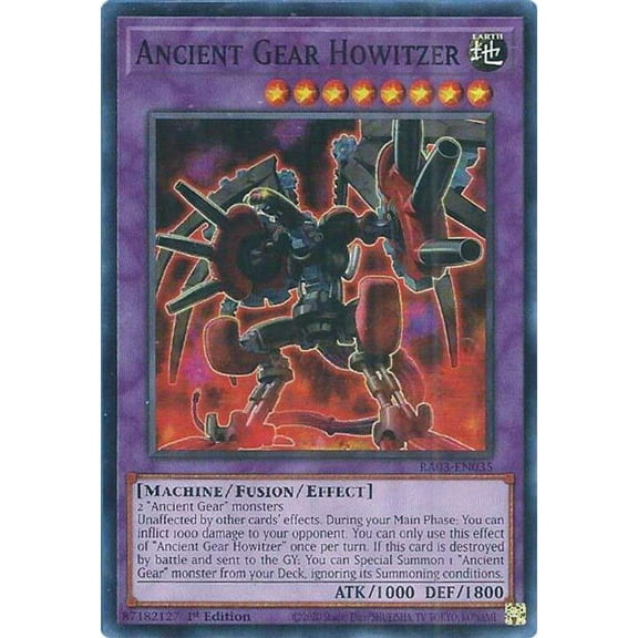 YuGiOh Quarter Century Bonanza Secret Rare Ancient Gear Howitzer RA03-EN035
