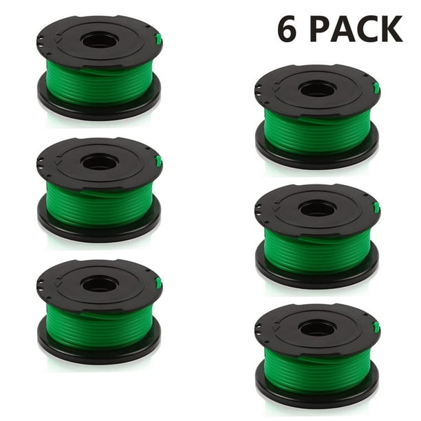 Autorización:Paquete de 4/6 cabezales de cortacésped Black & Decker SF-080 carrete de repuesto para recortadora, se aplica a carrete Black & Decker Adepaton 2033382-3