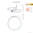 thumbnail image 4 of ANGARA Natural Capital "J" Diamond Initial Ring with Bezel-Set Amethyst in 14K White Gold for Women (Size-2.5mm) | February Birthstone, Anniversary, Jewelry Gift for Women | Natural Amethyst Ring, 4 of 9