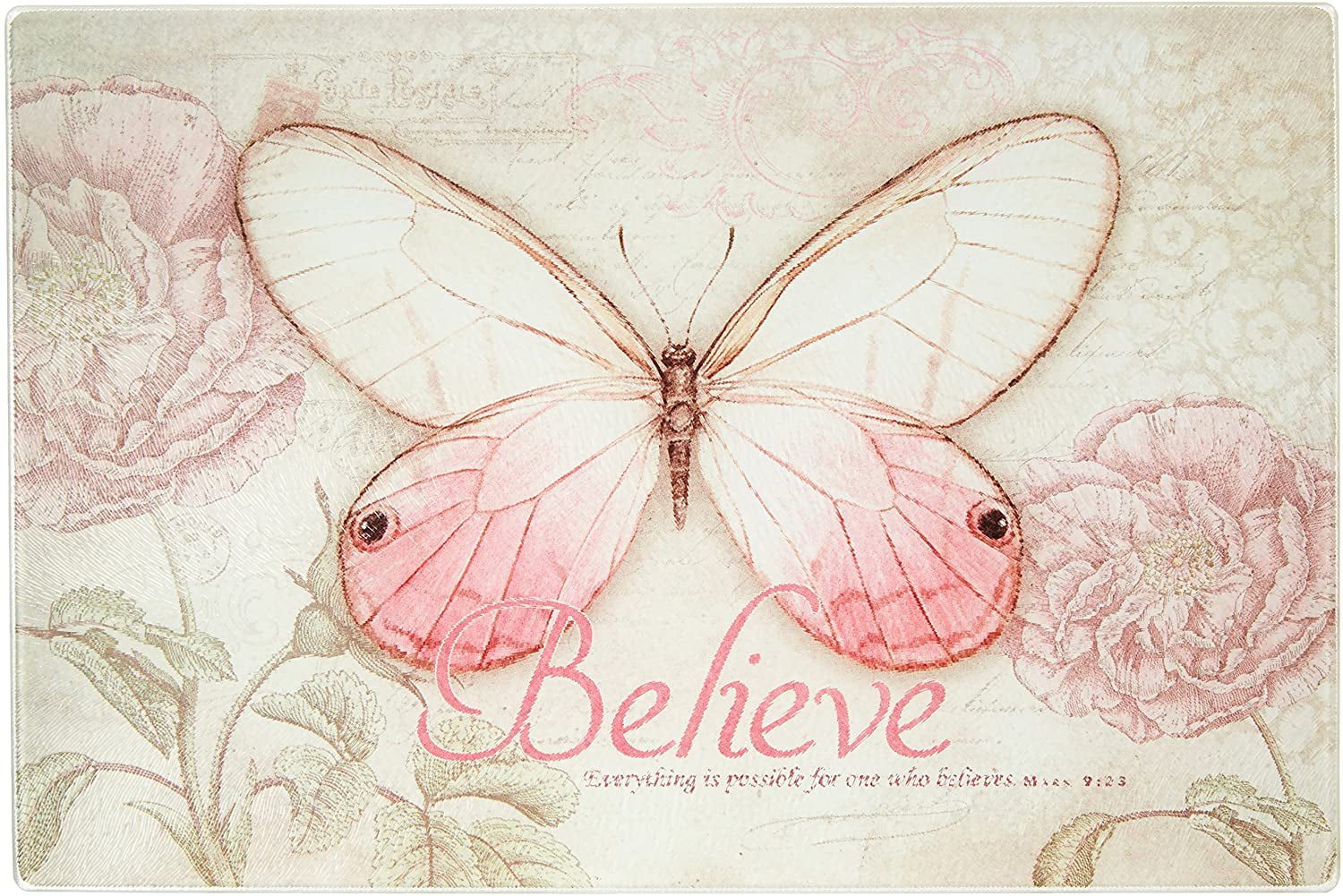 Mark 9:23 Botanic Butterfly Blessings Pink Believe Mug 