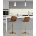 thumbnail image 3 of Toriano Adjustable Bar Stool, Gold Bar Stools, Bar Chairs, Swivel Bar Stools, Bar Stools Set of 2, 3 of 8