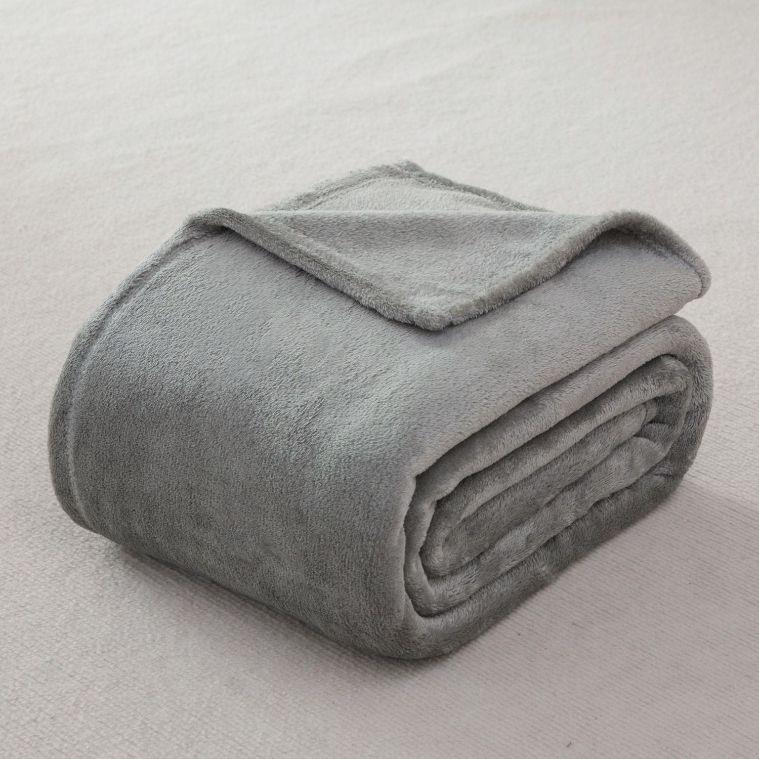 Mainstays Plush Blanket Gray T, Size: Twin - King