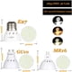 thumbnail image 3 of Bombillas LED E27 para iluminación interior, bombillas MR16 GU10 de 220V/110V, 3 temperaturas de Color diferentes para ahorro de energía, 27, 54, 72, para el hogar, 2 piezas, 3 of 4