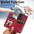 thumbnail image 5 of Nalacover for Samsung Galaxy S23 Wallet Case with Card Slots & Metal Finger Ring, Durable PU Leather Back Double Magnetic Botton Flip Kickstand Purse Shockproof Phone Case,Red, 5 of 10