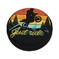 thumbnail image 2 of Waterproof Spare Wheel Cover, Retro Sunset Motorcycle Pattern Adjustable Wheel Cover For Jeep Trailer RV SUV Car, 17 inch, 2 of 8