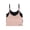 Pink/Black, variant on RBX Active Women's 2 Pack Ribbed Lounge Bra Yoga Bralette with Adjustable Straps
