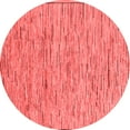 thumbnail image 1 of Ahgly Company Indoor Round Abstract Red Modern Area Rugs, 3' Round, 1 of 4