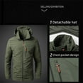 thumbnail image 2 of Men Softshell Jacket Spring Autumn thin Military Tactical Bomber Windbreaker Jackets Men Breathable Hooded Pilot Windproof Coats, 2 of 5