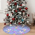 thumbnail image 4 of Cauagu 48" Christmas Tree Skirt Butterflies And Flowers Pattern Christmas Tree Decorations Tree Mat for Xmas Decorations Occasion Holiday Home Decor -48", 4 of 7