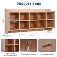 thumbnail image 3 of Wisykoke Cubby Storage Organizer Cubes, 47Inch Width Daycare Shelves with 10 Cubbies Shoe Layer with Hooks and Shelf, Hanging Wall Mount, Furniture for Kids Toys, Classroom, 3 of 5