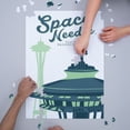 thumbnail image 3 of Seattle, Washington, The Space Needle, Blue and Green (1000 Piece Puzzle, Size 19x27, Challenging Jigsaw Puzzle for Adults and Family, Made in USA), 3 of 4