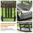 thumbnail image 4 of VEIKOUS Outdoor Rocking Chair Set of 2, Porch Rocker w/ High Back for Backyard, Garden, Balcony, Black, 4 of 4