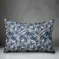 thumbnail image 3 of Creative Products Tropical Leaves Navy 14x20 Spun Poly Pillow, 3 of 3
