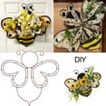 thumbnail image 5 of ievspot 1 pcs Bee Wreath 14 Inch Bee Shape Garland Wire Wreath Frame for Home Decor  Spring Summer Patio Porch Decorations DIY Craft, 5 of 8