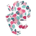 thumbnail image 4 of XUELUO Toddler Girls Outfit Sets Boys Easter Long Sleeve Cartoon Prints Tops T Shirt With Pants Activewear,Green,7-8 Years, 4 of 6
