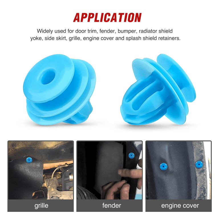 100 Clips De Fixation Pare-chocs/aile Pour Toyota - 7mm, Référence 9046707166, Neufs Woodzdon