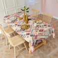 thumbnail image 5 of Pink Boho Bohemia Geometric Diamonds Pattern Rectangle Tablecloth 60"x102",Waterproof Polyester Rectangle Table Cloth, Wipeable Spillproof Polyester Tablecloth for Dining, Camping, Indoor and Outdoor, 5 of 6