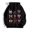 thumbnail image 6 of XIAOCHA Womens Pink Bow Cross Print Hoodie Oversized Long Sleeve Hooded Zip Up Jacket Soft Faithful Casual Hoodies, 6 of 6