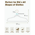 thumbnail image 4 of Velvet Hangers Smartor Kids, paquete de 50 unidades, 35 cm, antideslizantes, color blanco, 4 of 9