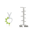 thumbnail image 3 of Sterling Silver with Natural Peridot Heart Pendant with 18" Chain, 3 of 3
