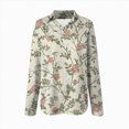 thumbnail image 4 of Towmus Womens Button Down Shirts Trendy Floral Printed Long Sleeve Blouses Business Work Shirt Dressy Casual Loose Tops, 4 of 5