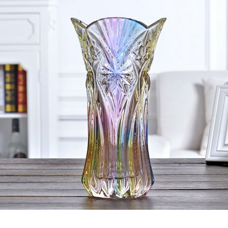 

Homeex Glass Seven-color Large Thickened Vase 5style