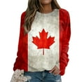 thumbnail image 5 of Fsqjgq Sweatshirt Hoodie Casual Sweatshirts for Women Jackets Trendy Crewneck Oversized Sweatshirts Canada Flag Print Long Sleeve Shirts Fall Tunic Tops Loose Fit Cute Clothes Workout Pullover, 5 of 5