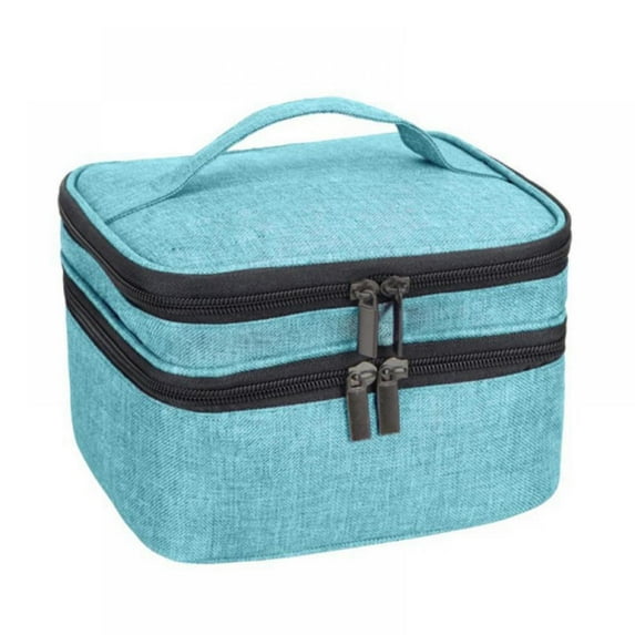 Nail Polish Carrying Case - Holds 30 Bottles (15ml - 0.5 fl.oz), Double-layer Organizer for Nail Polish and Manicure Set (Bag Only)