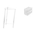 thumbnail image 1 of Mesita De Noche Minimalista De Acrílico Transparente Con Mesita De Noche Moderna Y Caja De Almacenamiento De Papel Higiénico De Pared Para Sala De Estar, Dormitorio, Oficina En Casa., 1 of 8