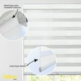 thumbnail image 3 of YELLOW BLINDS White Cordless Zebra Roller Shades for Windows, Dual Layer Light Filtering & Room Darkening, 27"W X 72"H, Modern Window Blinds with Cassette Valance, Easy Install, Safe for Kids & Pets, 3 of 9