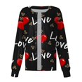 thumbnail image 3 of FrzhBrz Valentines Day Scrub Jackets for Women Long Sleeve Snap Front Love Heart Scrub Tops Valentine's Day Scrubs Nurse Uniforms, 3 of 4