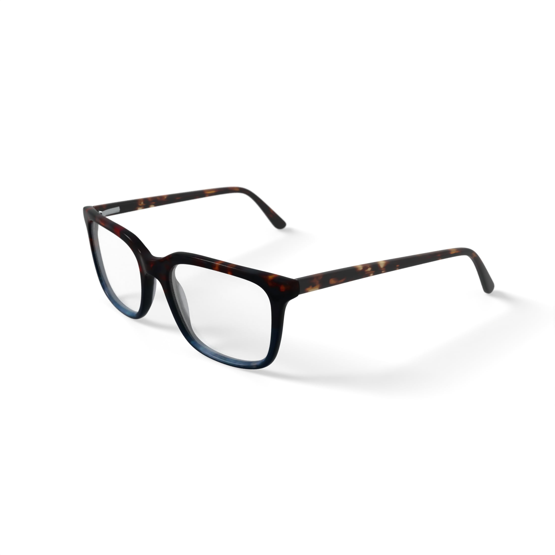 M America Men's VanBuren Square Prescription Eyeglasses with Case, Green/Brown Tortoise