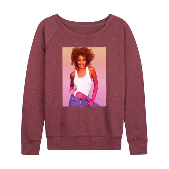 Whitney Houston - Gradient Photo - Women's Lightweight French Terry Long Sleeve Shirt
