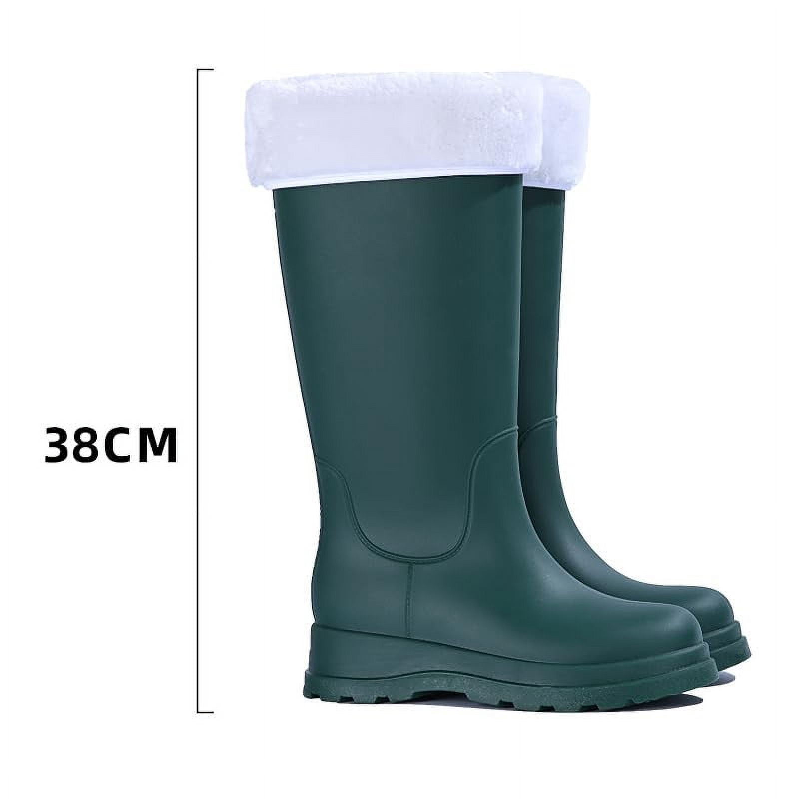 AUXDIQ Rain Shoes Women Mid-calf Boots Waterproof Rain Boots Outdoor Garden Shoes