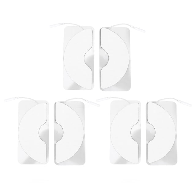 6 parches de electrodos reutilizables para el pecho, autoadhesivos, estimuladores musculares, con orificio de 2 mm.
