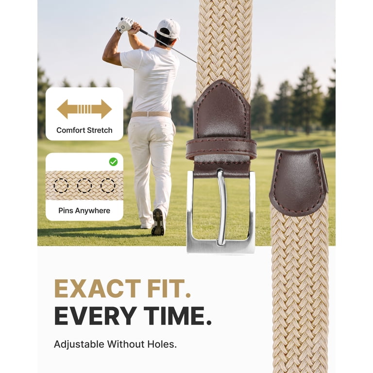Fairwin Elastic Men's Golf Belt, Braided Nylon photo 2